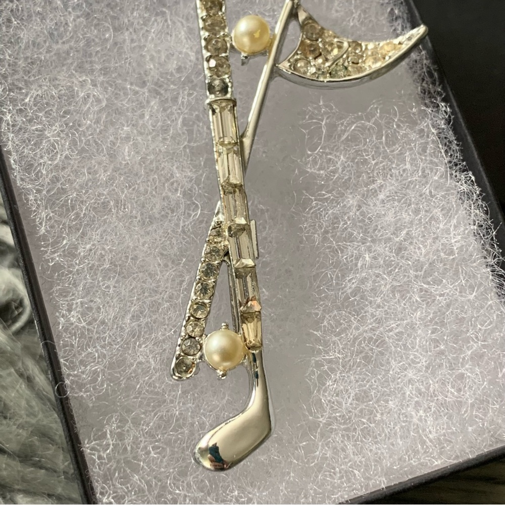 Vintage Rhinestone Golfing Brooch - Picture 3 of 10
